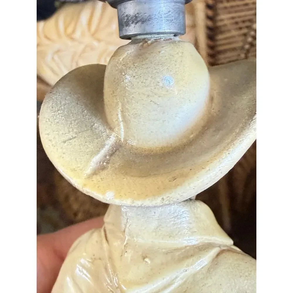 Vintage Cowboy western figurative lamp and shade